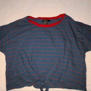 F21 Red/Blue Striped Shirt